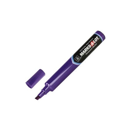 Marks-A-Lot CHISEL TIP PRPL 1/DOZ MARKS A LOT PERM MARKER MOQ=1, Pkg Qty=12 08884